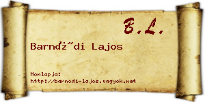 Barnódi Lajos névjegykártya